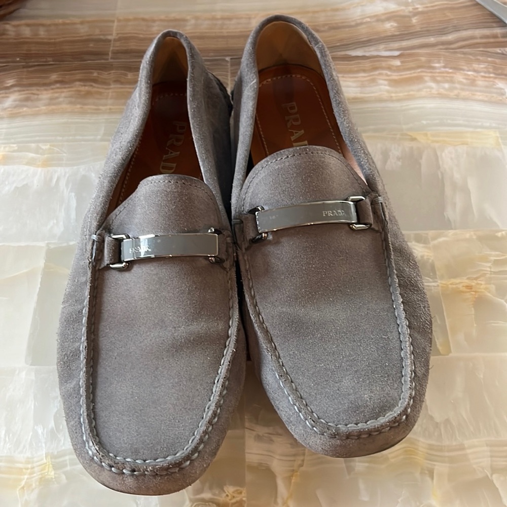 Prada Gray Loafers